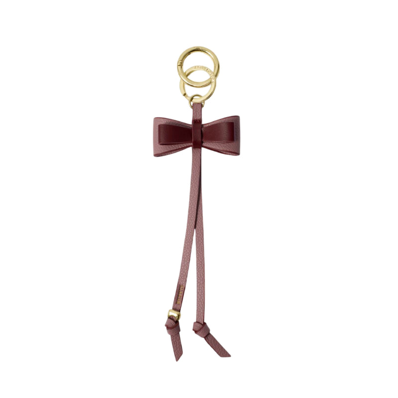 Bow Bag Charm Keyring | Bestie | Deep Rose & Black Cherry
