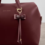 Bow Bag Charm Keyring | Bestie | Deep Rose & Black Cherry