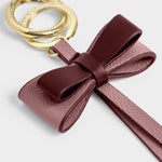 Bow Bag Charm Keyring | Bestie | Deep Rose & Black Cherry
