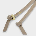 Bow Bag Charm Keyring | Loved | Light Taupe & Off White