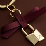 Bow Padlock Boxed Keyring | Cherry