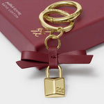 Bow Padlock Boxed Keyring | Cherry