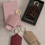 Boxed Leopard Print Photo Keyring | Bestie | Chocolate