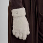 Boxed Soft Knit Gloves | Pale Grey