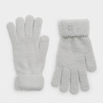 Boxed Soft Knit Gloves | Pale Grey