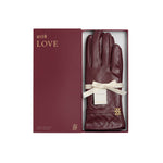Boxed Woven Vegan Leather Gloves | Cherry