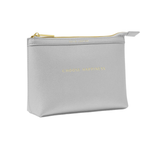 'Choose Happiness' Sentiment Makeup Bag | Silver