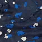 Confetti Star Foil Print Scarf | Navy, White & Silver