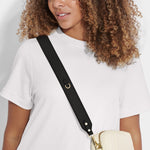 Detachable Vegan Leather Bag Strap | Black