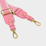 Detachable Stripe Canvas Bag Strap | Cloud Pink