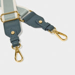 Detachable Stripe Canvas Bag Strap | Dusty Blue