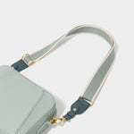 Detachable Stripe Canvas Bag Strap | Dusty Blue