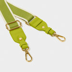 Detachable Stripe Canvas Bag Strap | Lime Green