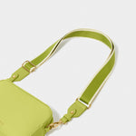 Detachable Stripe Canvas Bag Strap | Lime Green