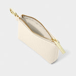 Evie Clip On Coin Purse | Eggshell