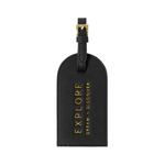 'Explore, Dream, Discover' Sentiment Luggage Tag | Black