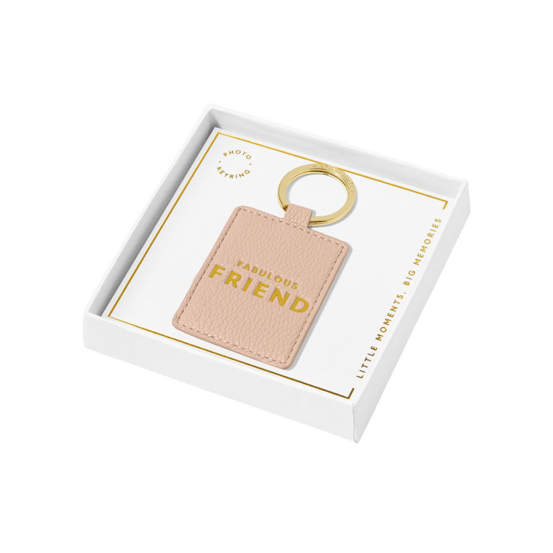 'Fabulous Friend' Boxed Photo Keyring | Nude Pink