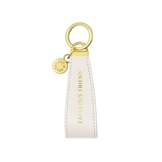 'Fabulous Friend' Sentiment Loop Keyring | Off White
