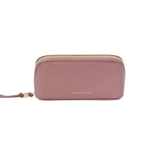Fold-Out Mirror & Makeup Bag | Deep Rose