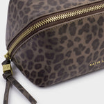 Fold-Out Make Up Bag with Mirror | Leopard Print