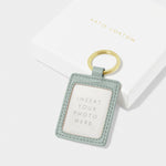 'Forever Family' Boxed Photo Keyring | Duck Egg Blue