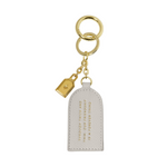 'Friendship' Keepsake Charm Keyring | Pale Grey