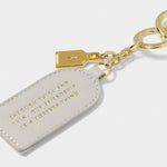 'Friendship' Keepsake Charm Keyring | Pale Grey