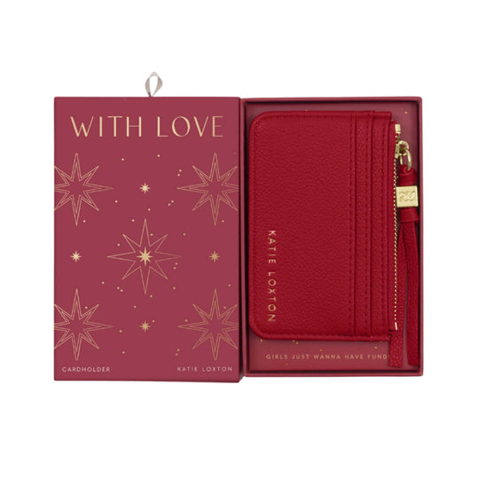Gift Boxed Coin & Cardholder | Garnet Red