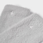 Gift Boxed Fluffy Star Socks | Pale Grey