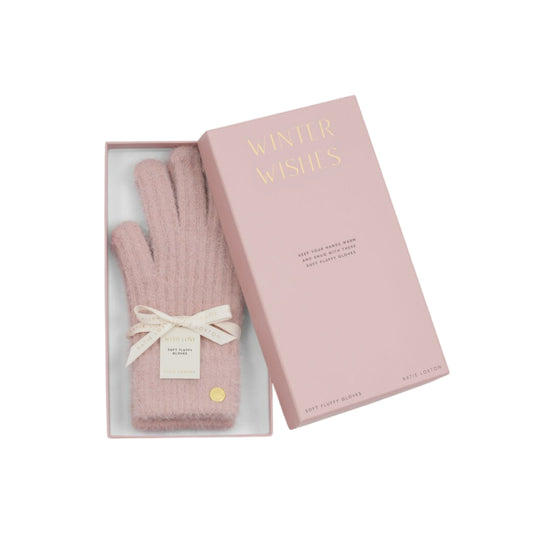 Gift Boxed Knitted Gloves | Pink