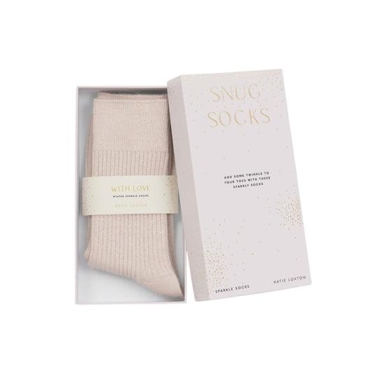 Gift Boxed Snug Sparkle Socks | Pink