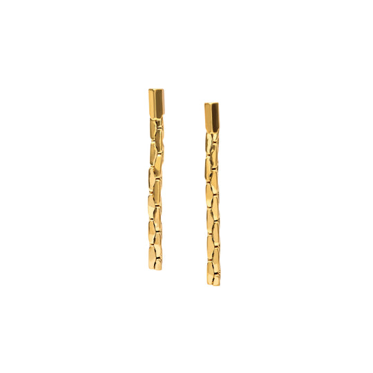 Harlequin Drop Stud Earrings | Gold Coated