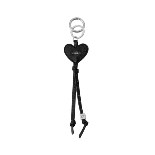 Heart Bag Charm Keyring | Lucky | Black