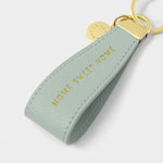 'Home Sweet Home' Sentiment Loop Keyring | Sage