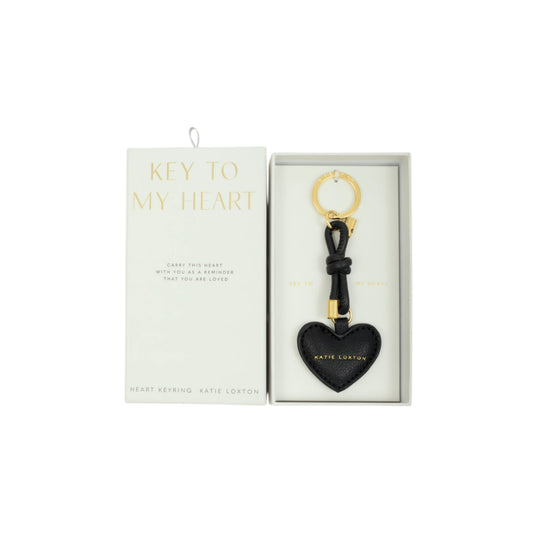 'Key To My Heart' Gift Boxed Keyring | Black