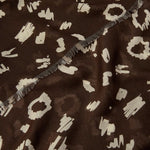 Leopard Print Scarf | Dark Brown & Greige