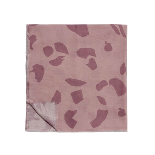 Leopard Print Scarf | Light Pink | Large