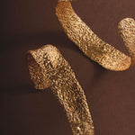 Luxe Lock Textured Bangle | Gold Coated