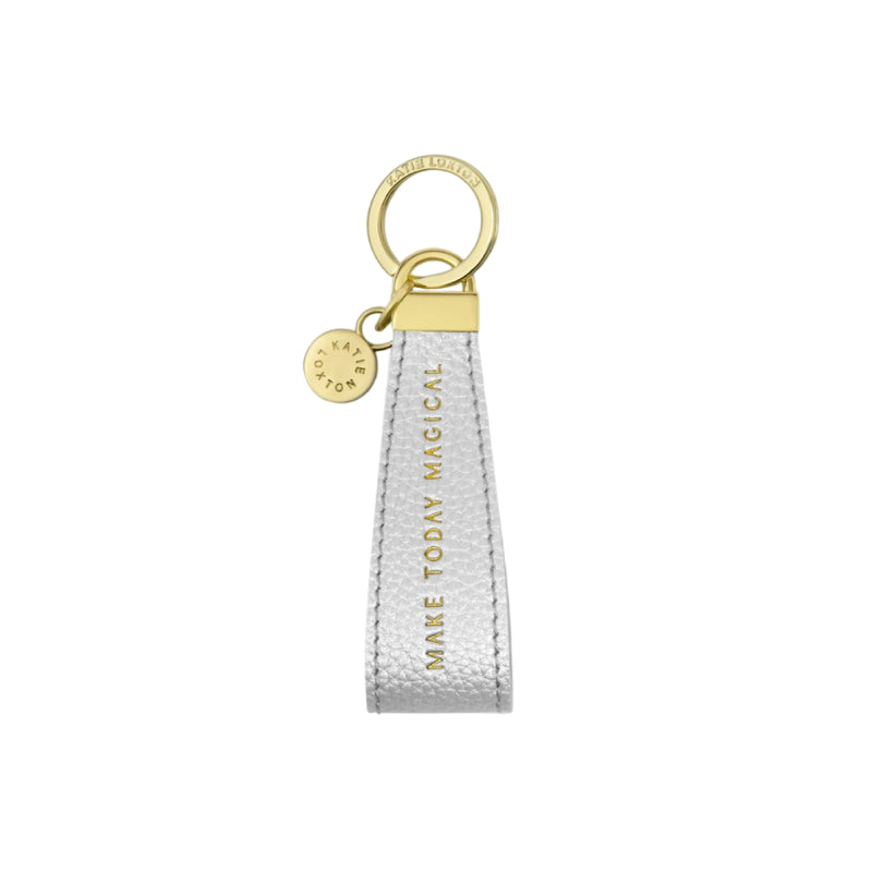 'Make Today Magical' Sentiment Loop Keyring | Metallic Silver