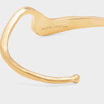 Marina Waterproof Wave Bangle | Gold Coated