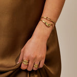 Marina Waterproof Wave Bangle | Gold Coated
