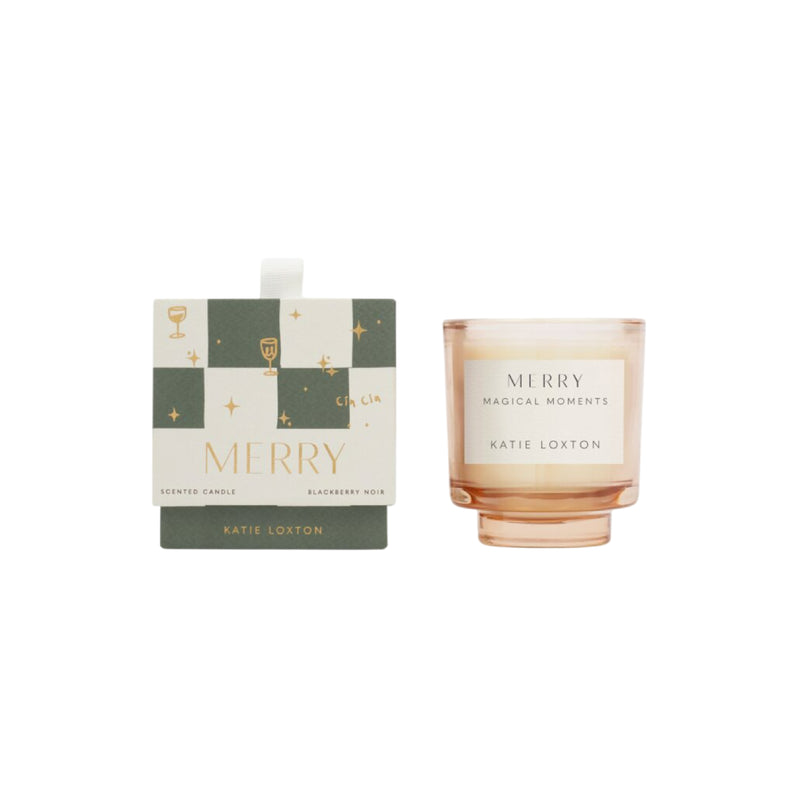 'Merry' Sentiment Candle | Blackberry Noir
