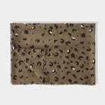 Metallic Leopard Brush Stroke Scarf | Mink