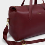 Milan Vegan Leather Cabin Bag | Cherry