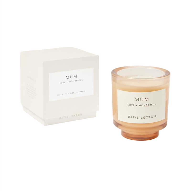 'Mum' Sentiment Candle | Fresh Linen & White Lily