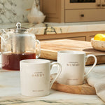 Porcelain 'Mummy & Daddy' Mug Set