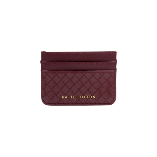 Nova Hand Woven Card Holder | Cherry