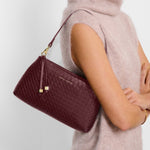 Nova Hand Woven Shoulder Bag | Cherry | Small