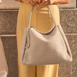 Nova Hand Woven Shoulder Bag | Oyster | Large