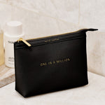 'One In A Million' Sentiment Make Up Bag | Black